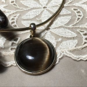 Vintage Jewelry - Vintage 90s Fashion Stone Cabochon Choker Necklace Vintage Jewelry - Vintage 90s Fashion Stone Cabochon Choker Necklace